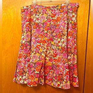 Liz Claiborne, Floral A-line skirt.